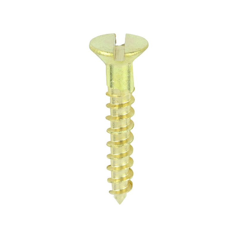 TIMCO Screws 4 x 5/8 / 200 TIMCO Solid Brass Countersunk Woodscrews