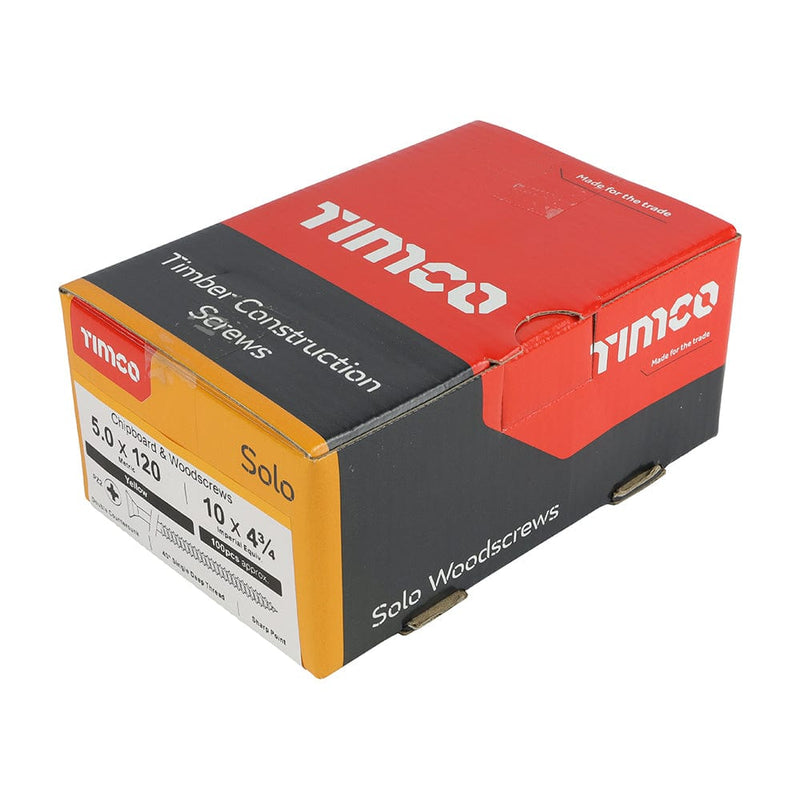 TIMCO Screws 5.0 x 120 / 100 TIMCO Solo Countersunk Gold Woodscrews