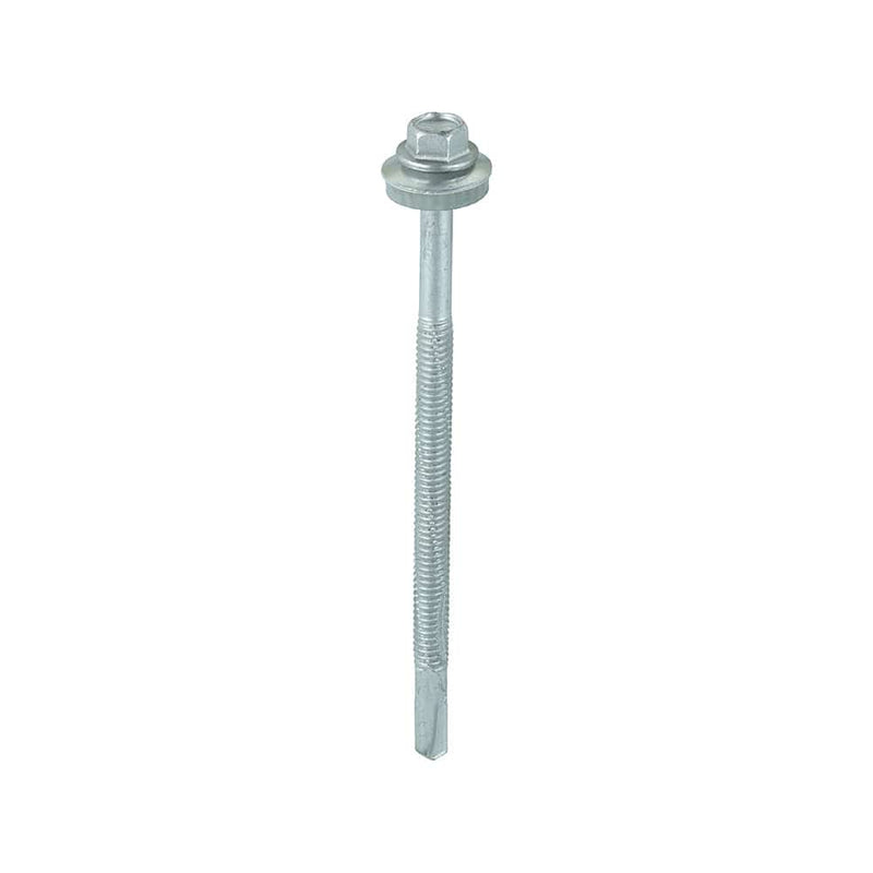 TIMCO Screws 5.5 x 100 TIMCO Self-Drilling Heavy Section Screws Exterior Silver with EPDM Washer