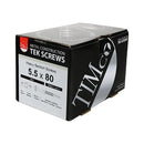 TIMCO Screws 5.5 x 100 TIMCO Self-Drilling Heavy Section Silver Screws with EPDM Washer
