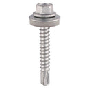 TIMCO Screws 5.5 x 19 TIMCO Self-Drilling Light Section Screws Exterior Silver with EPDM Washer