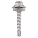 TIMCO Screws 5.5 x 25 / 140 TIMCO Self-Drilling Light Section Screws Exterior Silver with EPDM Washer