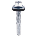 TIMCO Screws 5.5 x 32 / 100 TIMCO Self-Drilling Heavy Section Silver Screws with EPDM Washer