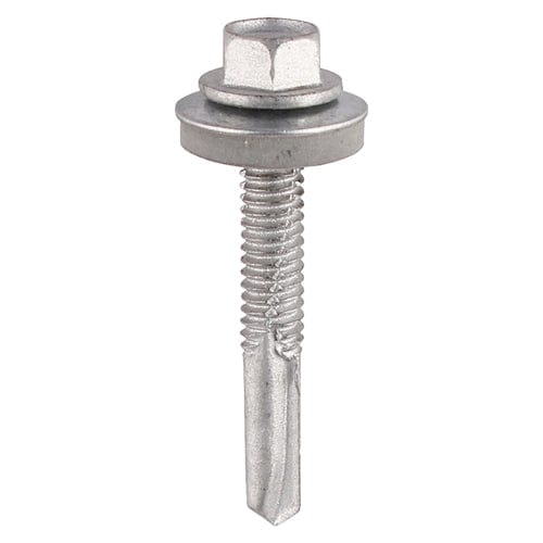 TIMCO Screws 5.5 x 32 TIMCO Self-Drilling Heavy Section Screws Exterior Silver with EPDM Washer