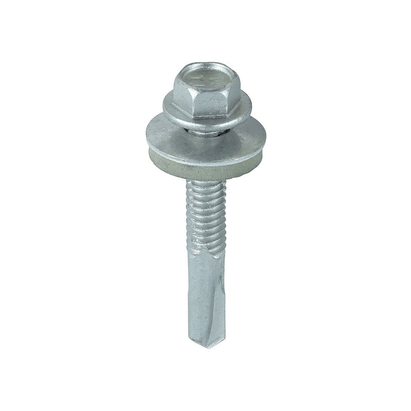 TIMCO Screws 5.5 x 38 TIMCO Self-Drilling Heavy Section Screws Exterior Silver with EPDM Washer