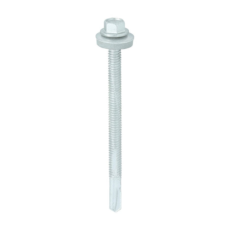 TIMCO Screws 5.5 x 80 TIMCO Self-Drilling Heavy Section Screws Exterior Silver with EPDM Washer