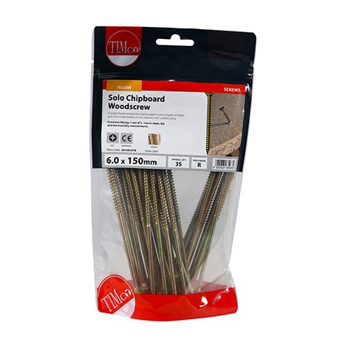 TIMCO Screws 6.0 x 150 / 35 / TIMbag TIMCO Solo Countersunk Gold Woodscrews
