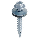 TIMCO Screws 6.3 x 100 TIMCO Slash Point Sheet Metal to Timber Screws Silver with EPDM Washer