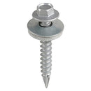 TIMCO Screws 6.3 x 125 TIMCO Slash Point Sheet Metal to Timber Screws Exterior Silver with EPDM Washer
