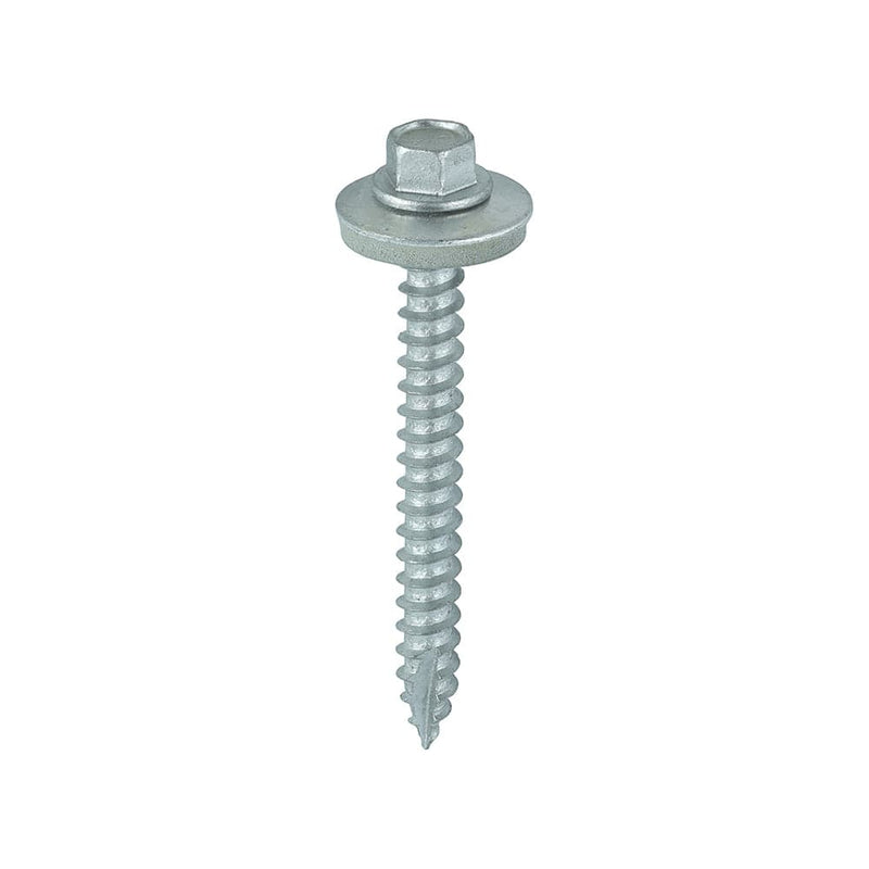 TIMCO Screws 6.3 x 60 TIMCO Slash Point Sheet Metal to Timber Screws Exterior Silver with EPDM Washer