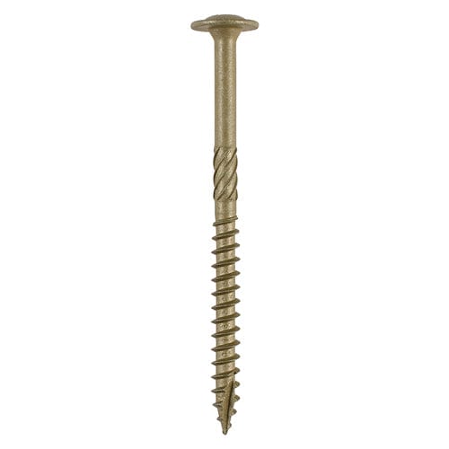 Timco 6.7 x 125mm In-Dex Timber Screw Wafer Head Green Organic - Box of 50