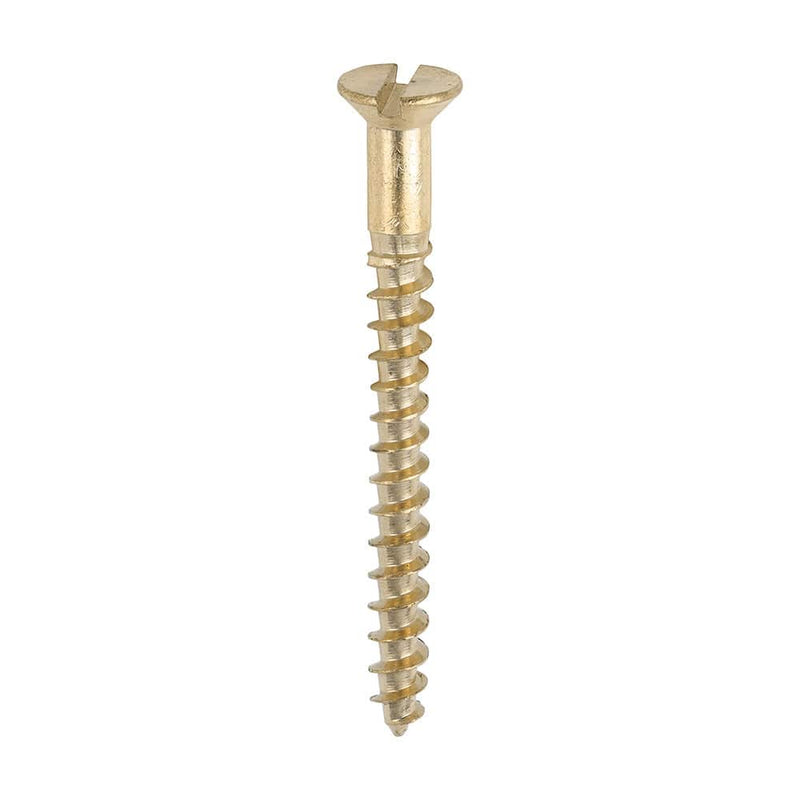 TIMCO Screws 6 x 1 1/2 / 200 TIMCO Solid Brass Countersunk Woodscrews