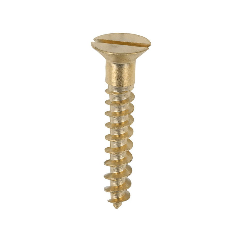 TIMCO Screws 8 x 1 / 200 TIMCO Solid Brass Countersunk Woodscrews