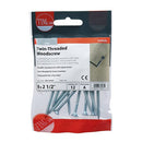 TIMCO Screws 8 x 2 1/2 / 12 / TIMpac TIMCO Twin-Threaded Countersunk Silver Woodscrews