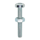 TIMCO Screws M4 x 12 / 40 TIMCO Machine Pan Head Screws & Hex Nut Silver