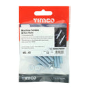 TIMCO Screws M6 x 40 / 10 TIMCO Machine Countersunk Screws & Hex Nut Silver