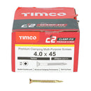 TIMCO Screws TIMCO C2 Clamp-Fix Multi-Purpose Premium Countersunk Gold Woodscrews