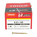 TIMCO Screws TIMCO C2 Clamp-Fix Multi-Purpose Premium Countersunk Gold Woodscrews