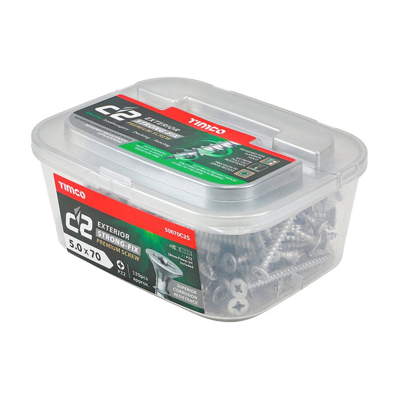 TIMCO Screws TIMCO C2 Exterior Multi-Purpose Premium Countersunk Silver Woodscrews