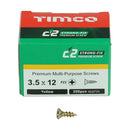TIMCO Screws TIMCO C2 Strong-Fix Multi-Purpose Premium Countersunk Gold Woodscrews
