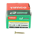 TIMCO Screws TIMCO C2 Strong-Fix Multi-Purpose Premium Countersunk Gold Woodscrews