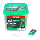 TIMCO Screws TIMCO C2 Strong-Fix Multi-Purpose Premium Countersunk Gold Woodscrews