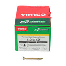 TIMCO Screws TIMCO C2 Strong-Fix Multi-Purpose Premium Countersunk Gold Woodscrews