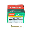 TIMCO Screws TIMCO C2 Strong-Fix Multi-Purpose Premium Countersunk Gold Woodscrews