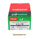 TIMCO Screws TIMCO C2 Strong-Fix Multi-Purpose Premium Countersunk Gold Woodscrews