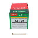TIMCO Screws TIMCO C2 Strong-Fix Multi-Purpose Premium Countersunk Gold Woodscrews