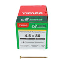 TIMCO Screws TIMCO C2 Strong-Fix Multi-Purpose Premium Countersunk Gold Woodscrews