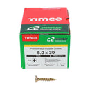 TIMCO Screws TIMCO C2 Strong-Fix Multi-Purpose Premium Countersunk Gold Woodscrews