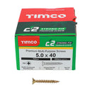 TIMCO Screws TIMCO C2 Strong-Fix Multi-Purpose Premium Countersunk Gold Woodscrews