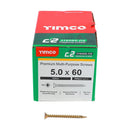 TIMCO Screws TIMCO C2 Strong-Fix Multi-Purpose Premium Countersunk Gold Woodscrews