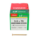 TIMCO Screws TIMCO C2 Strong-Fix Multi-Purpose Premium Countersunk Gold Woodscrews