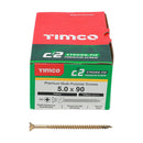 TIMCO Screws TIMCO C2 Strong-Fix Multi-Purpose Premium Countersunk Gold Woodscrews