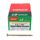 TIMCO Screws TIMCO C2 Strong-Fix Multi-Purpose Premium Countersunk Gold Woodscrews