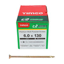 TIMCO Screws TIMCO C2 Strong-Fix Multi-Purpose Premium Countersunk Gold Woodscrews