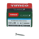 TIMCO Screws TIMCO Classic Multi-Purpose Countersunk A2 Stainless Steel Woodcrews