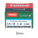 TIMCO Screws TIMCO Classic Multi-Purpose Countersunk A2 Stainless Steel Woodcrews