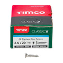 TIMCO Screws TIMCO Classic Multi-Purpose Countersunk A2 Stainless Steel Woodcrews