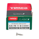TIMCO Screws TIMCO Classic Multi-Purpose Countersunk A2 Stainless Steel Woodcrews