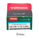 TIMCO Screws TIMCO Classic Multi-Purpose Countersunk A2 Stainless Steel Woodcrews