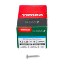 TIMCO Screws TIMCO Classic Multi-Purpose Countersunk A2 Stainless Steel Woodcrews