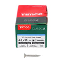 TIMCO Screws TIMCO Classic Multi-Purpose Countersunk A2 Stainless Steel Woodcrews