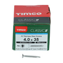 TIMCO Screws TIMCO Classic Multi-Purpose Countersunk A2 Stainless Steel Woodcrews