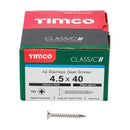 TIMCO Screws TIMCO Classic Multi-Purpose Countersunk A2 Stainless Steel Woodcrews
