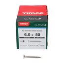 TIMCO Screws TIMCO Classic Multi-Purpose Countersunk A2 Stainless Steel Woodcrews