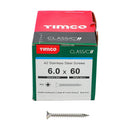 TIMCO Screws TIMCO Classic Multi-Purpose Countersunk A2 Stainless Steel Woodcrews