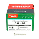TIMCO Screws TIMCO Classic Multi-Purpose Countersunk A4 Stainless Steel Woodcrews
